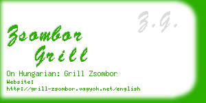 zsombor grill business card